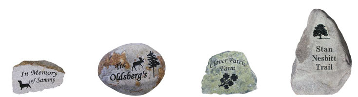 engraved rocks