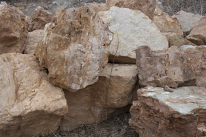 Red Limestone Boulder